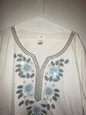 (Embroidery Sparkles Top) OSO Casuals 2xl